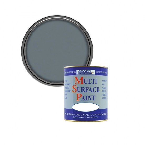 Bedec Multi Surface Paint Soft Satin 750ml - Dark Grey